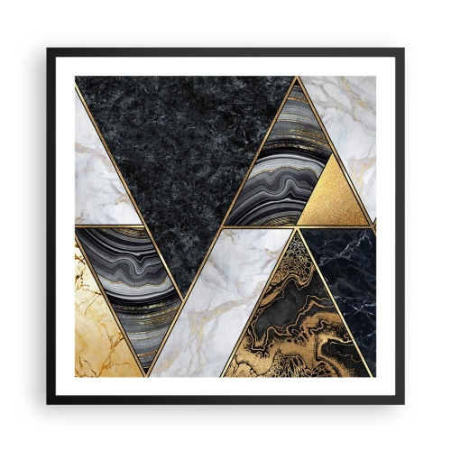 Affiche dans un cadre noir - Poster - Pierre après pierre - 60x60 cm