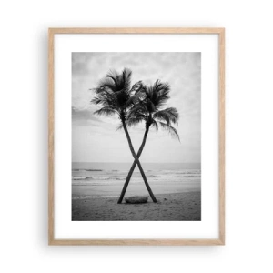 Affiche dans un chêne clair - Poster - Elle a senti une présence - 40x50 cm