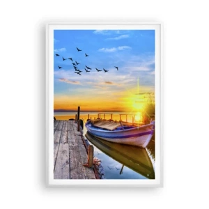 Affiche dans un cadre blanc - Poster - Au revoir, à demain - 70x100 cm