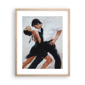 Affiche dans un chêne clair - Poster - Tango de mes rêves et pensées - 40x50 cm