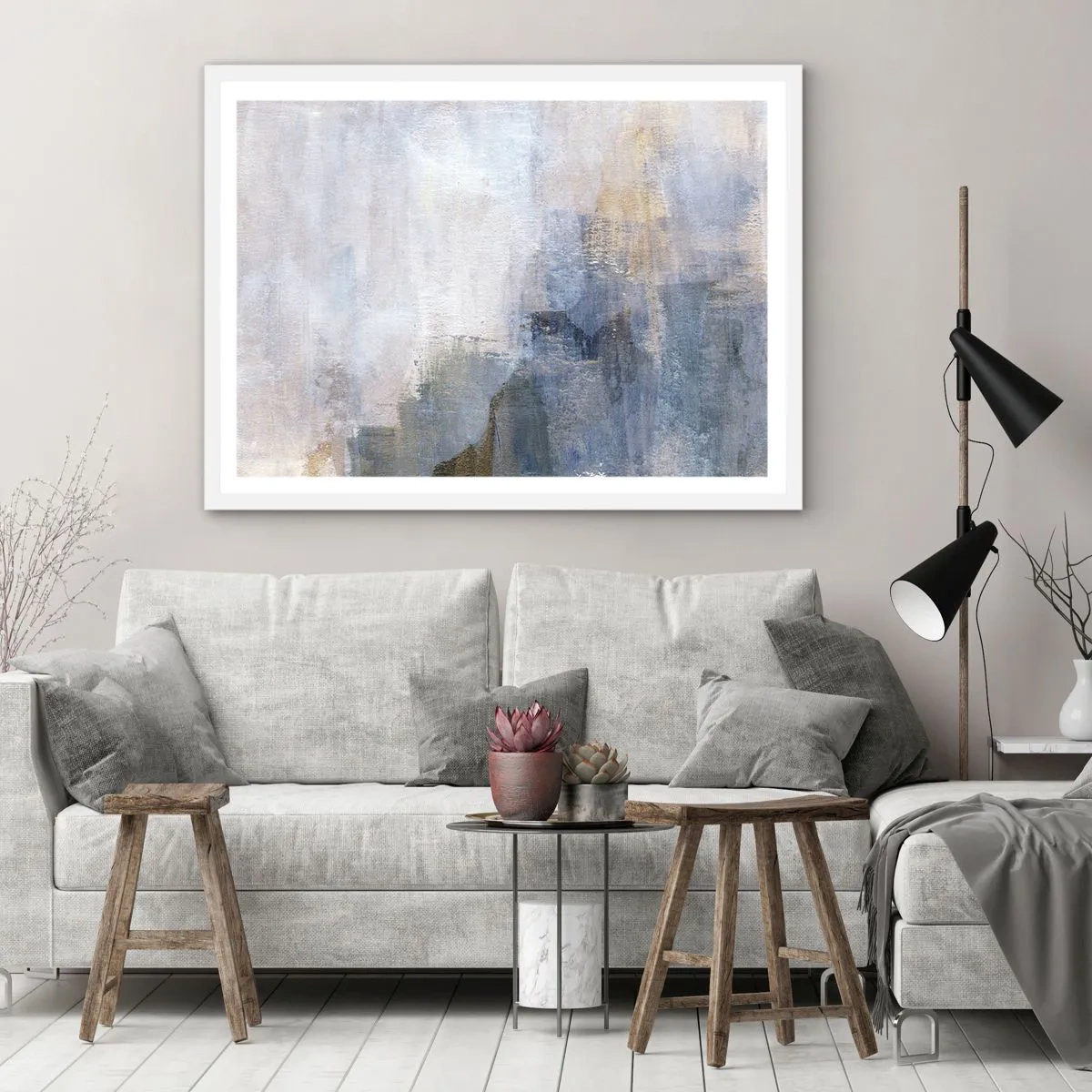 Affiche dans un cadre blanc - Poster - Tonalités et accords de couleur - 100x70 cm