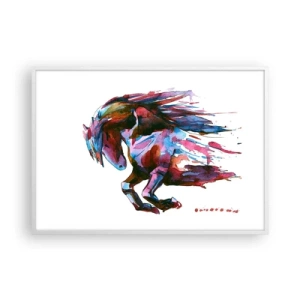 Affiche dans un cadre blanc - Poster - Dans le ravissement - 100x70 cm