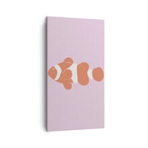 Impression sur toile - Image sur toile - En corail sur le visage et la queue - 45x80 cm