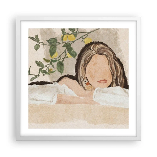 Affiche dans un cadre blanc - Poster - La beauté du sud - 50x50 cm