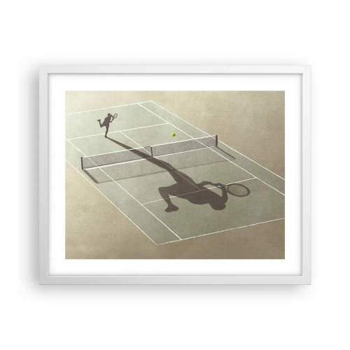 Affiche dans un cadre blanc - Poster - Dépassement de soi - 50x40 cm