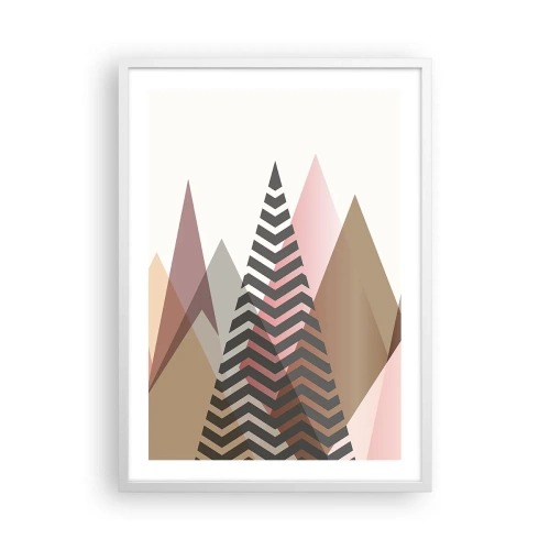 Affiche dans un cadre blanc - Poster - Vue pyramidale - 50x70 cm