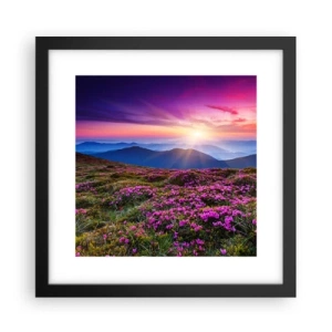 Affiche dans un cadre noir - Poster - Les herbes sentaient les grappes fraîches de la récolte - 30x30 cm