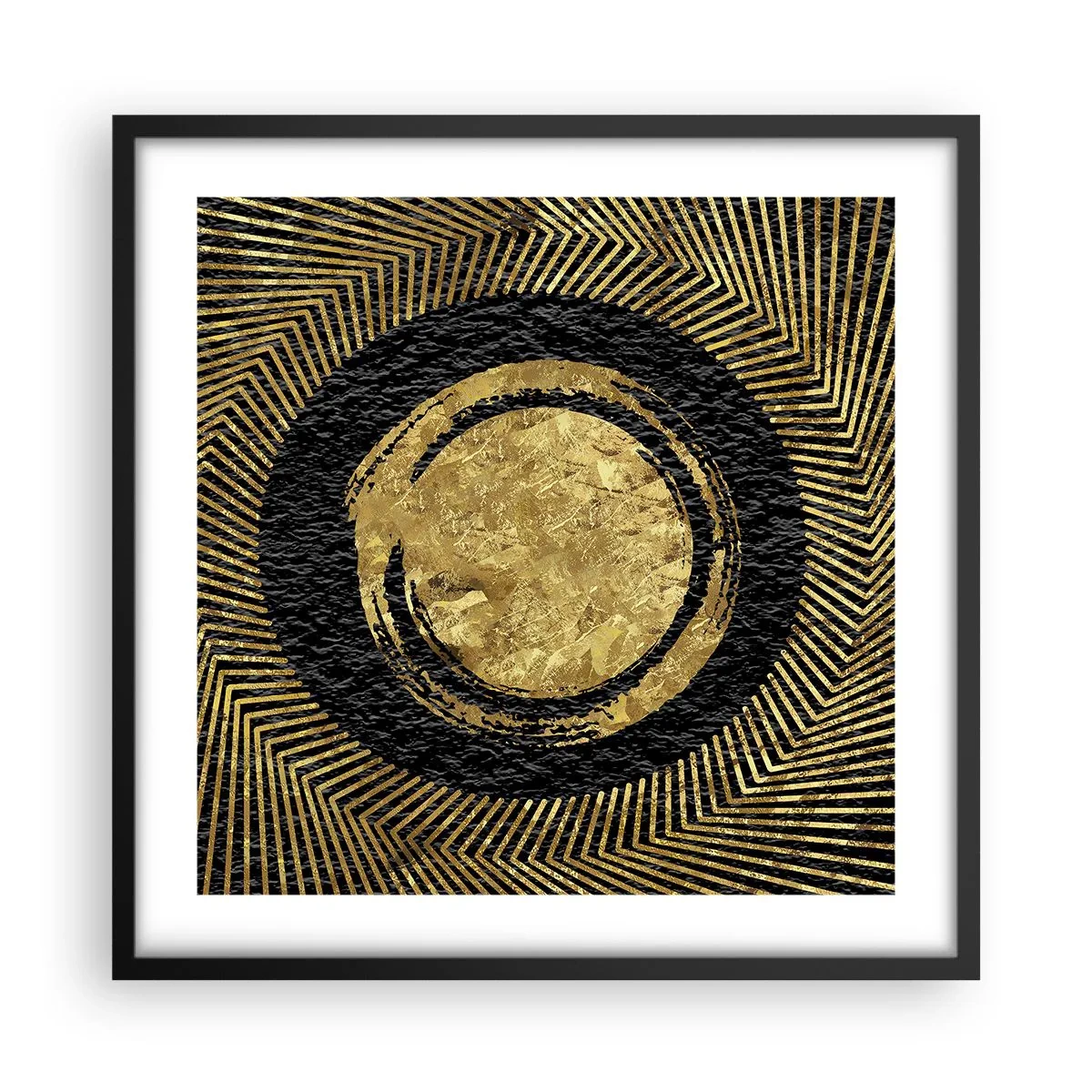 Affiche dans un cadre noir - Poster - Composition glamour - 50x50 cm