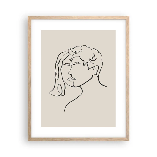 Affiche dans un chêne clair - Poster - Et l'unité est apparue - 40x50 cm