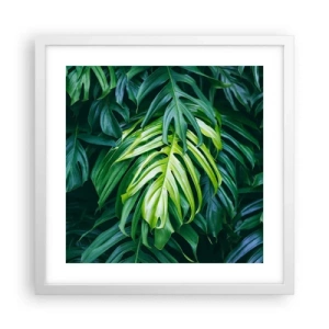 Affiche dans un cadre blanc - Poster - Immergez-vous dans la fraîcheur - 40x40 cm