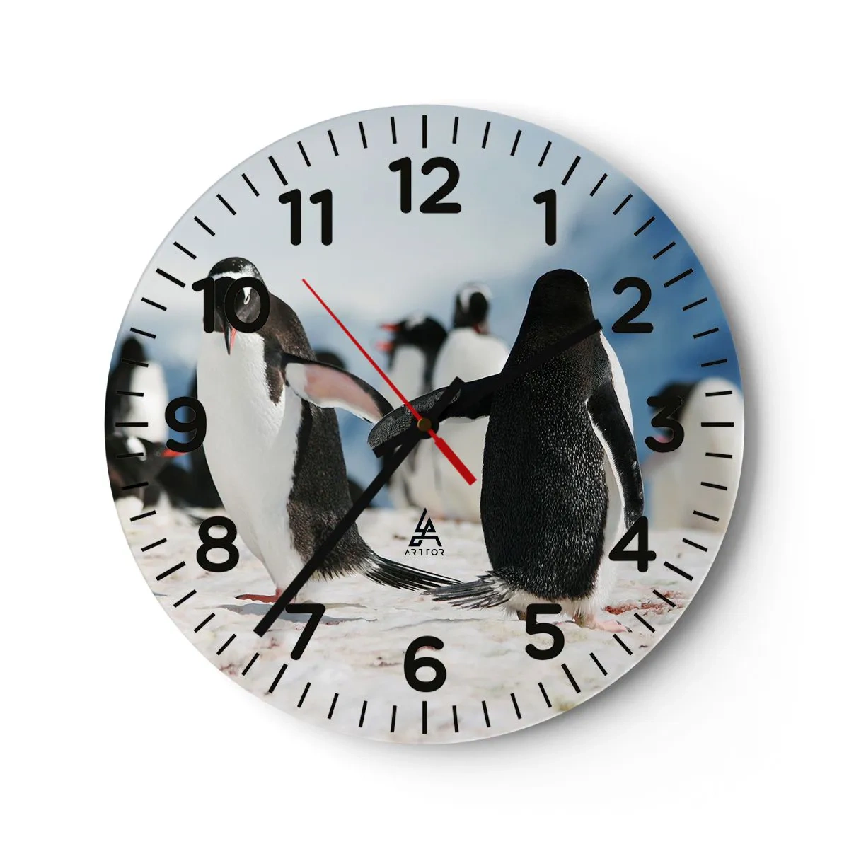 Horloge murale - Pendule murale - Danser dans la neige - 30x30 cm
