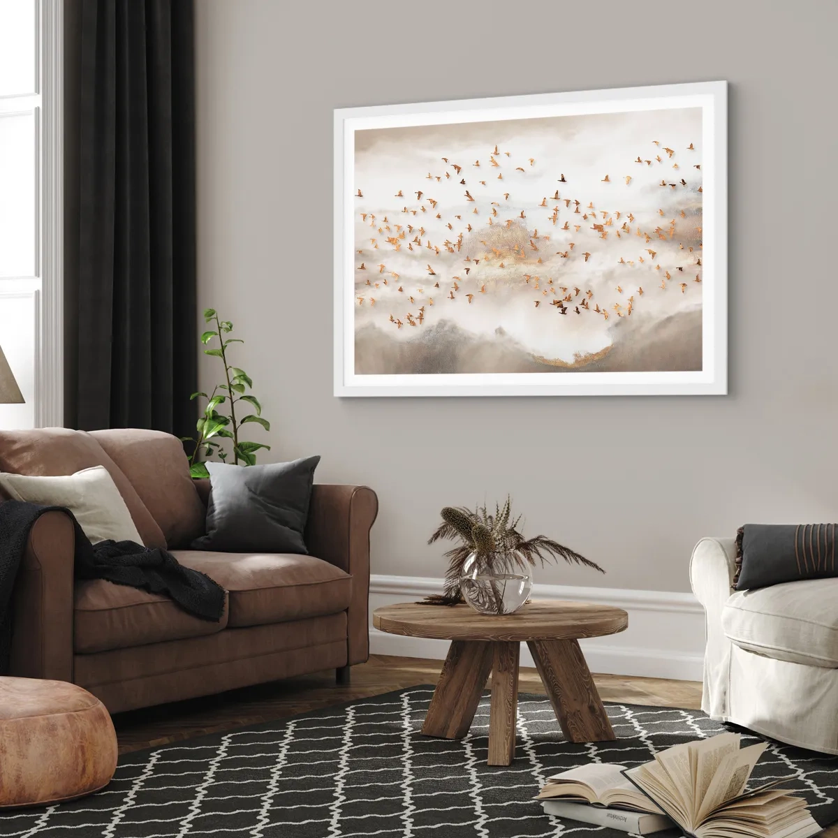 Affiche dans un cadre blanc - Poster - Il est l'heure… - 70x50 cm