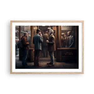 Affiche dans un chêne clair - Poster - Bon moment de la journée - 70x50 cm