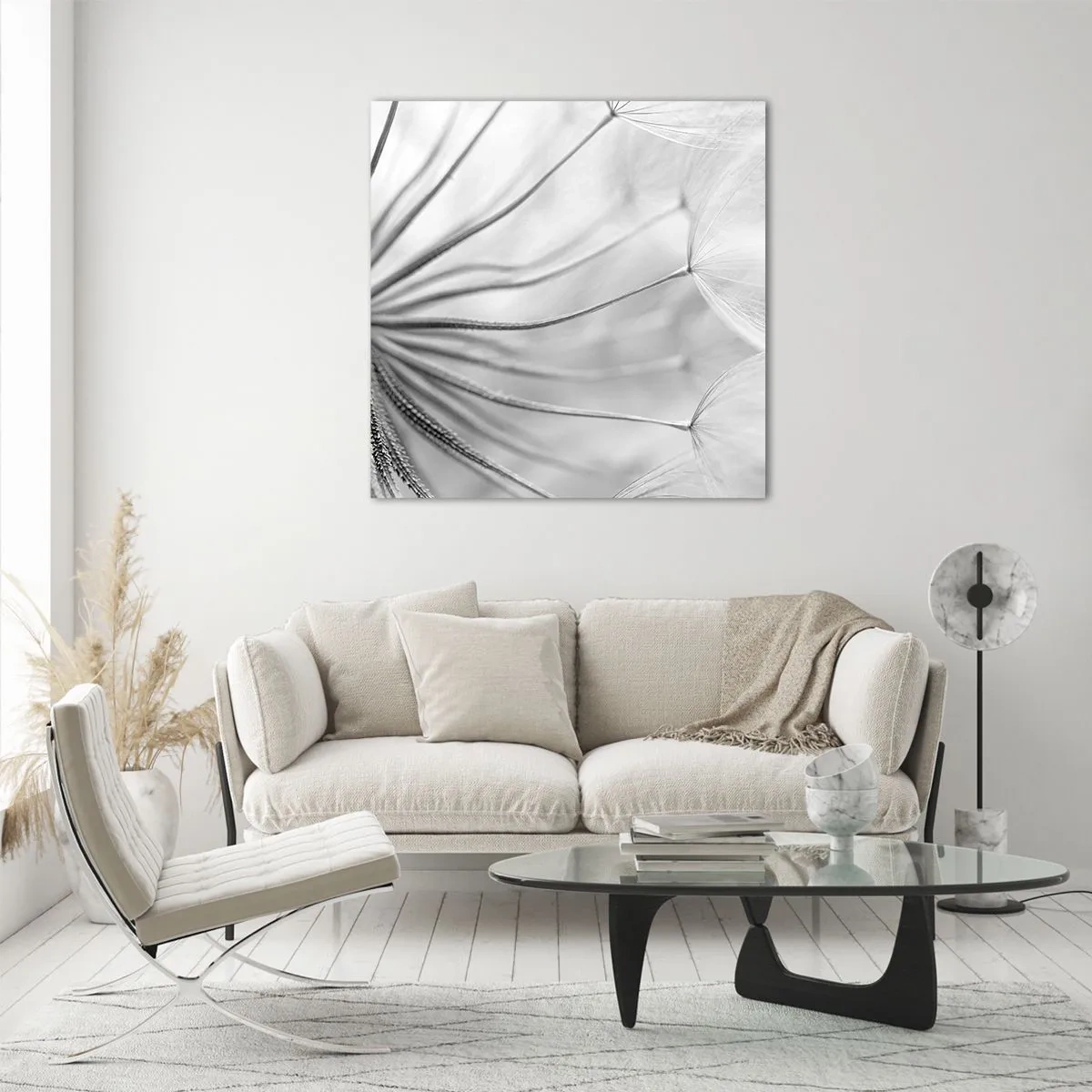 Impression sur verre - Image sur verre - Aigrette avant son envol - 70x70 cm