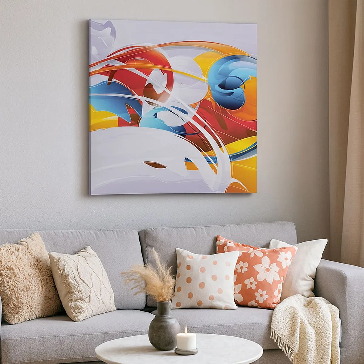 Impression sur toile - Image sur toile - La danse des éléments - 30x30 cm