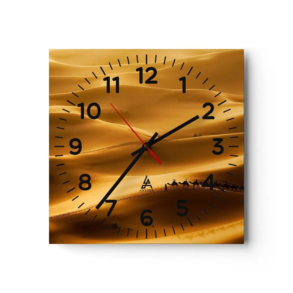 Horloge murale - Pendule murale - Caravane sur les vagues du désert - 40x40 cm