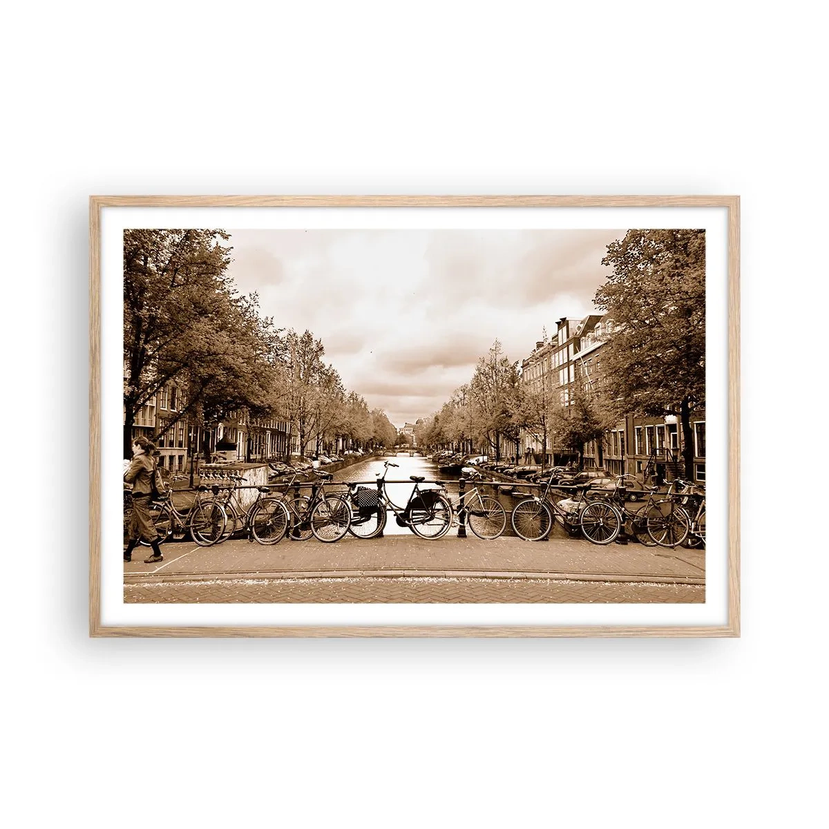 Affiche dans un chêne clair - Poster - Ambiance hollandaise - 91x61 cm