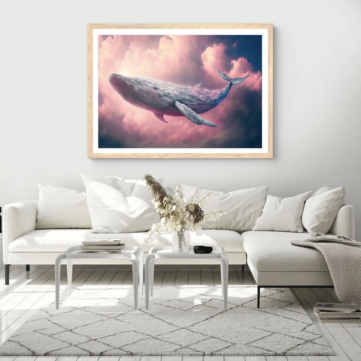 Affiche dans un chêne clair - Poster - Frottez-vous les yeux - 40x30 cm