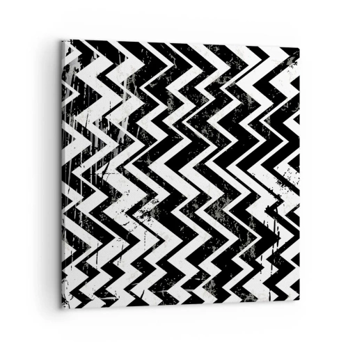 Impression sur toile - Image sur toile - Zig-blanc, zag-noir - 60x60 cm