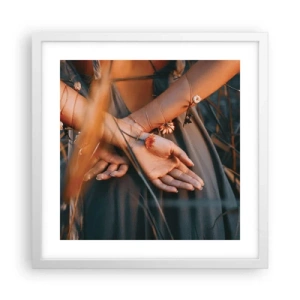 Affiche dans un cadre blanc - Poster - Liée à la nature - 40x40 cm