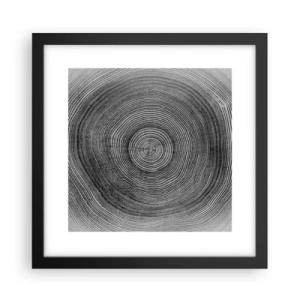 Affiche dans un cadre noir - Poster - Signe du temps - 30x30 cm