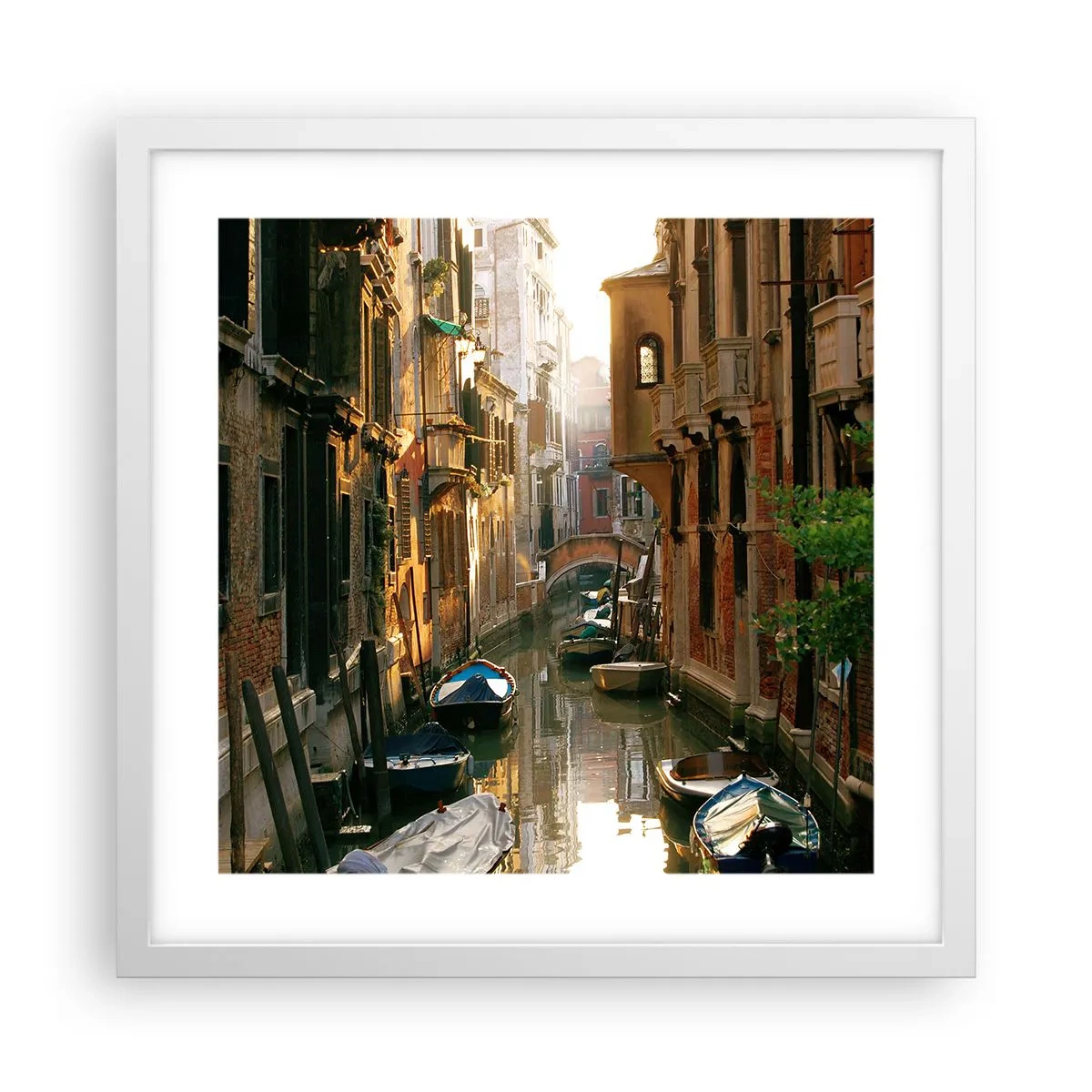 Affiche dans un cadre blanc - Poster - Dans une ruelle vénitienne - 40x40 cm