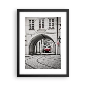 Affiche dans un cadre noir - Poster - Dans le labyrinthe de la ville - 30x40 cm