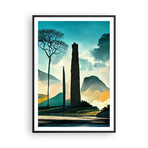 Affiche dans un cadre noir - Poster - Toujours de plus en plus haut - 70x100 cm