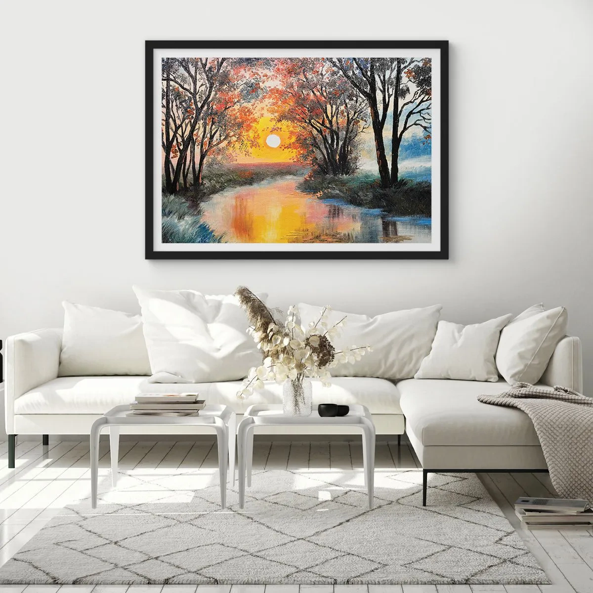 Affiche dans un cadre noir - Poster - Climats de printemps - 50x40 cm