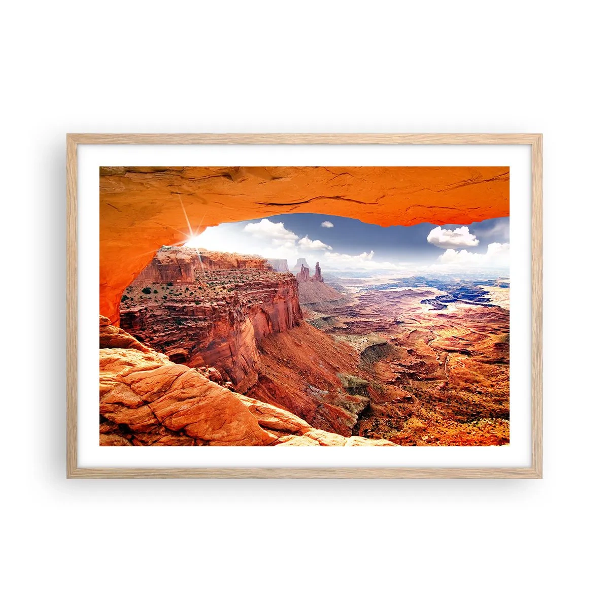 Affiche dans un chêne clair - Poster - Sculpté par la nature elle-même - 70x50 cm