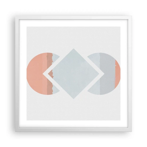 Affiche dans un cadre blanc - Poster - La situation est clair - 50x50 cm