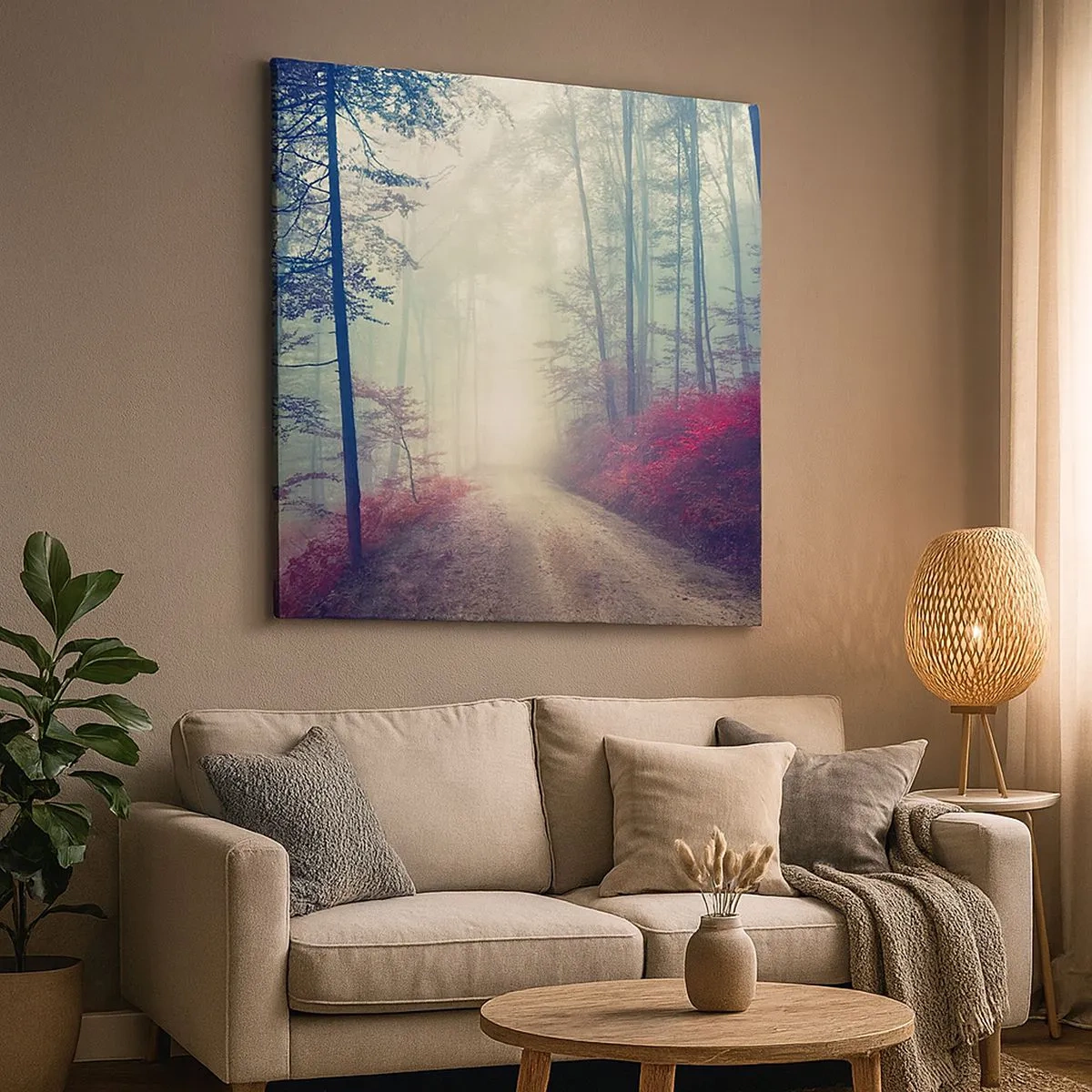 Impression sur toile - Image sur toile - Comme c'est bon de se lever à l'aube - 30x30 cm