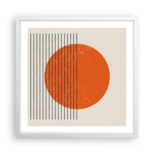 Affiche dans un cadre blanc - Poster - Toujours le soleil - 50x50 cm