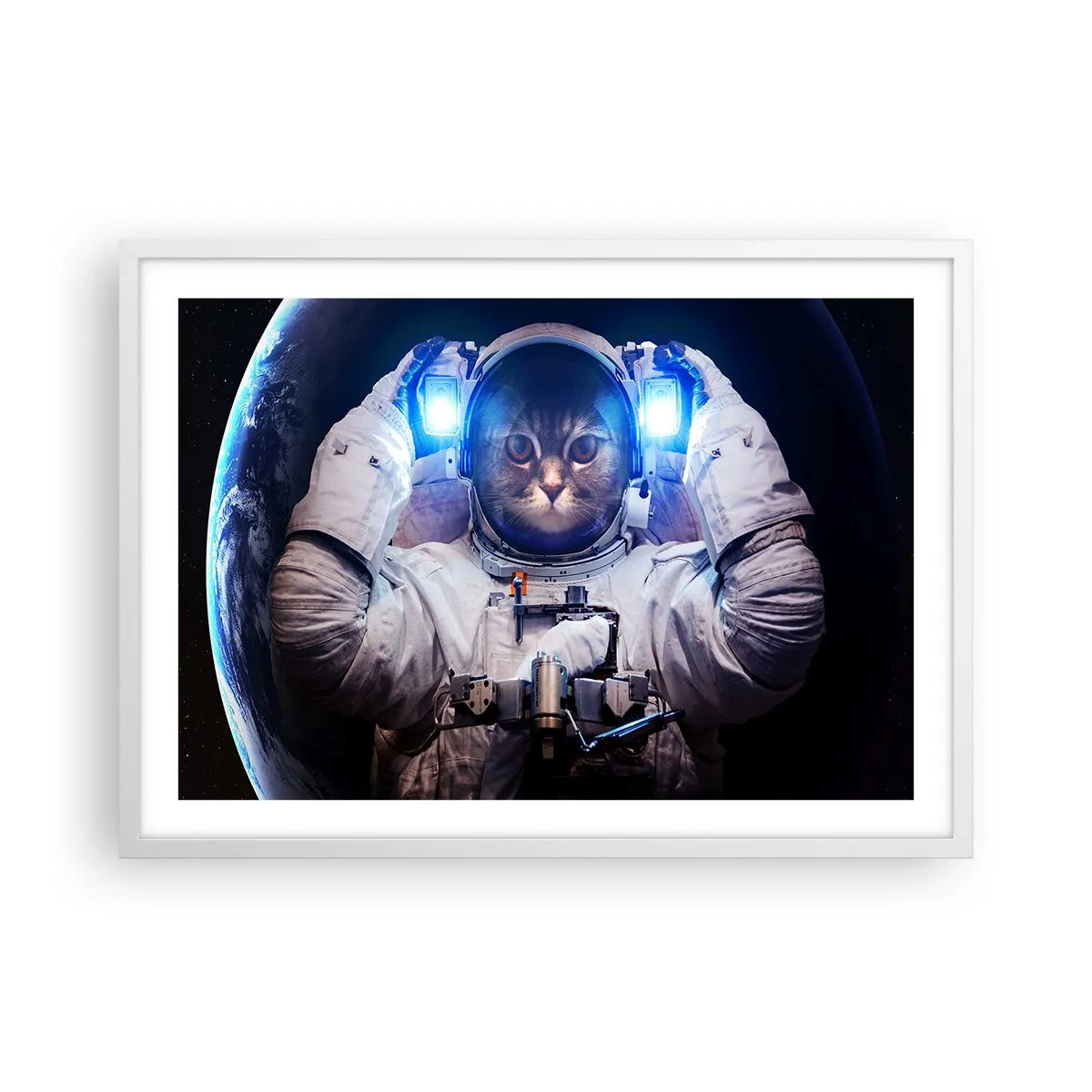 Affiche dans un cadre blanc - Poster - Houston, vous avez un problème - 70x50 cm