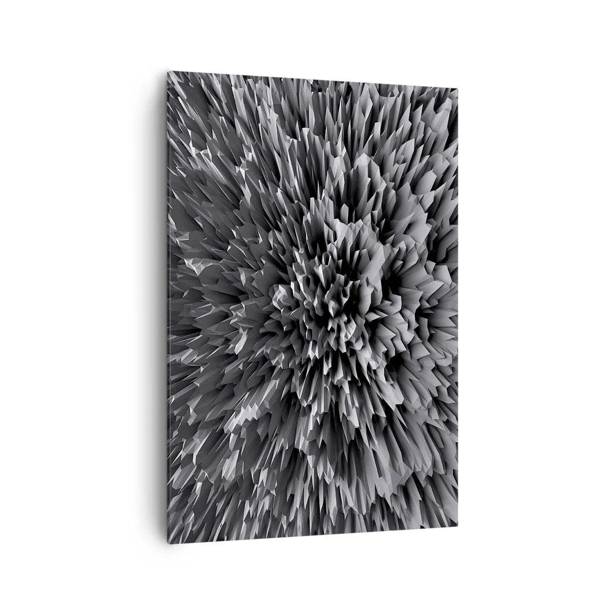 Impression sur toile - Image sur toile - Structure abstraite en nuances de gris - 70x100cm - Ça ne peut pas être plus dur que ça - Décoration murale moderne pour le salon et la chambre ARTTOR