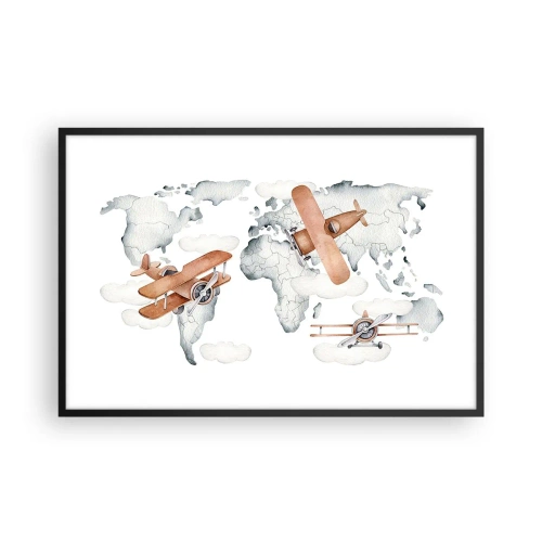 Affiche dans un cadre noir - Poster - Dans un esprit pionnier - 91x61 cm