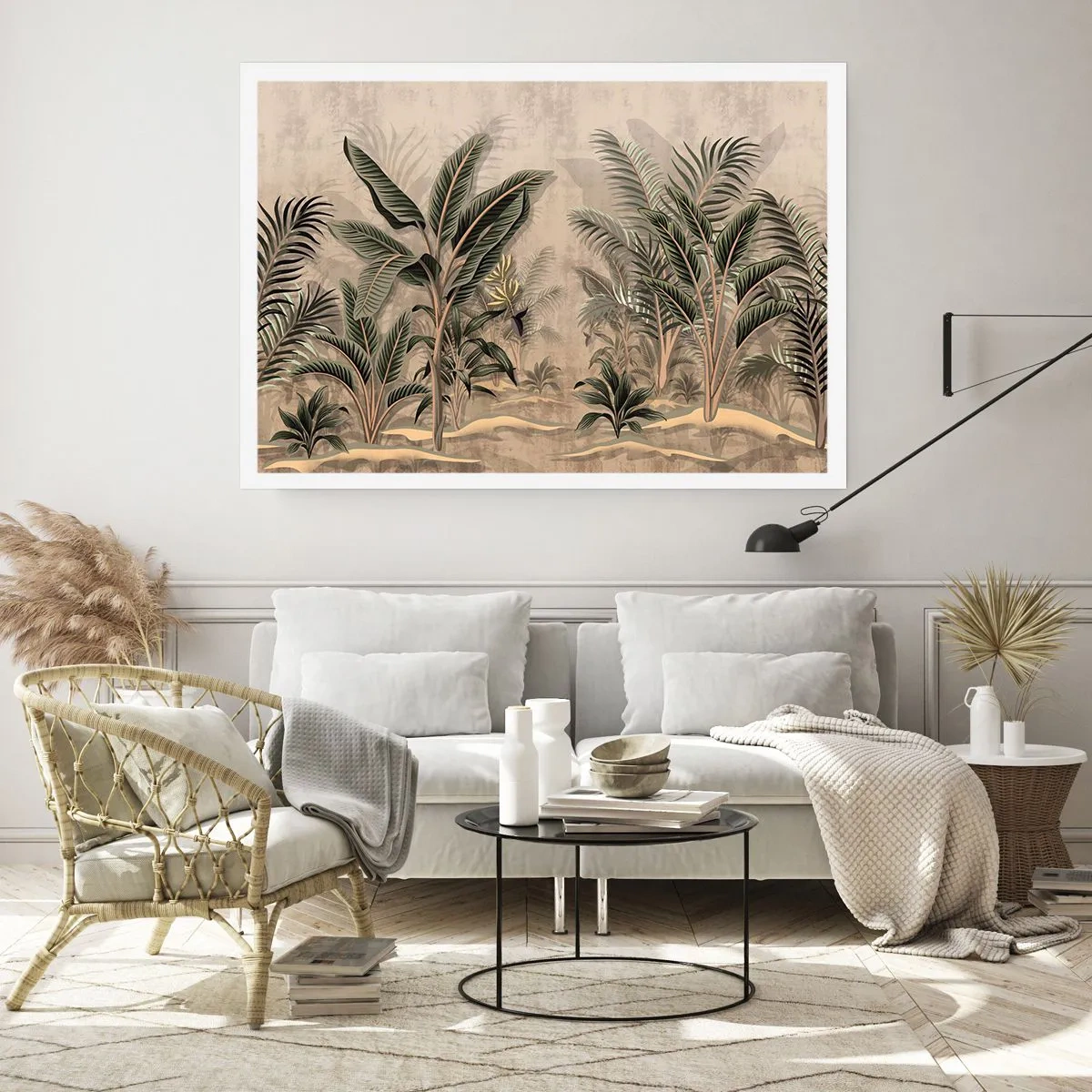 Affiche - Poster - Une gravure de style colonial - 91x61 cm