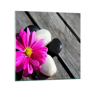 Impression sur verre - Image sur verre - Repos sur la jetée - 50x50 cm