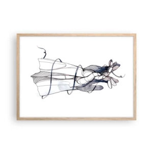 Affiche dans un chêne clair - Poster - Étude du touché - 70x50 cm