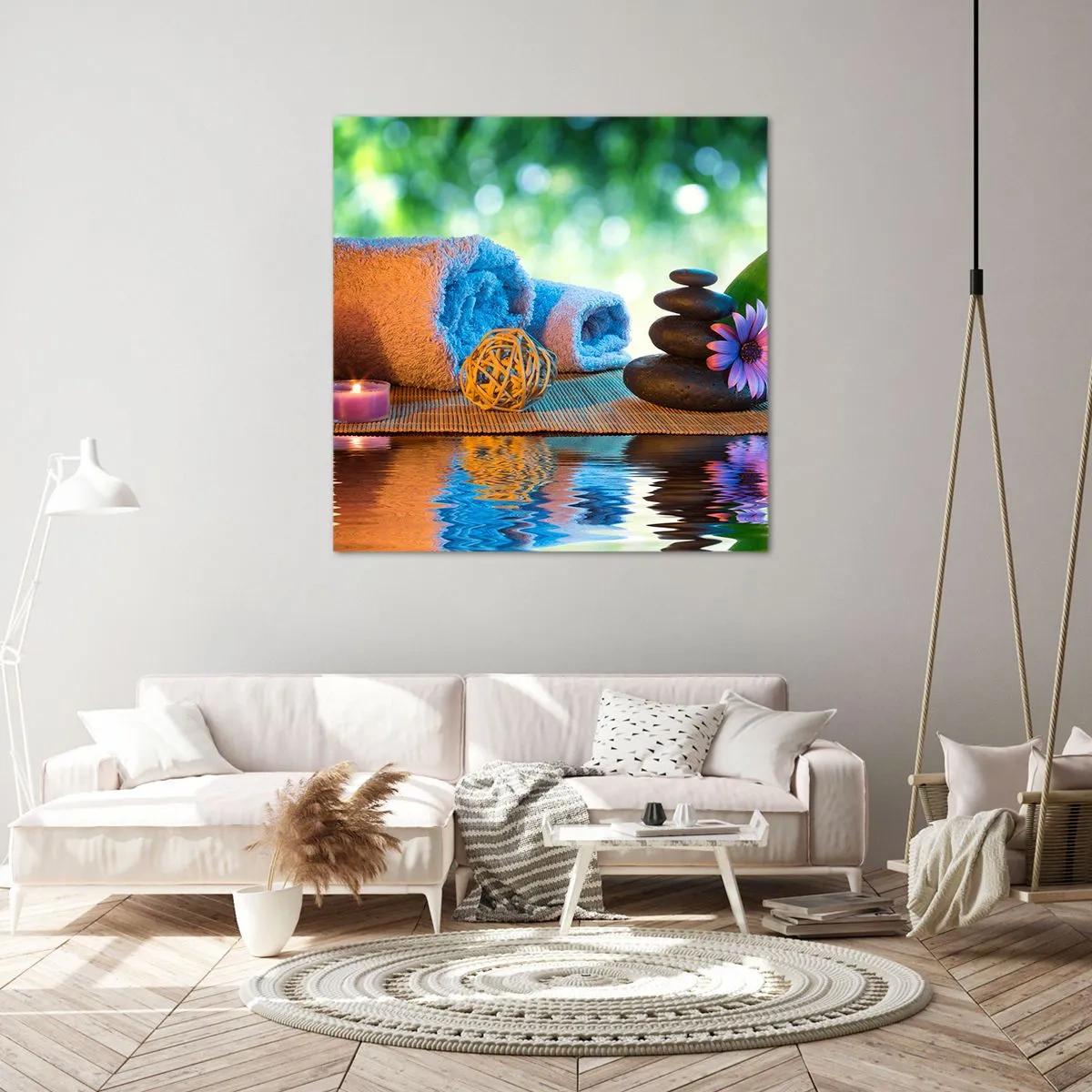 Impression sur toile - Image sur toile - Temps pour le corps - 40x40 cm