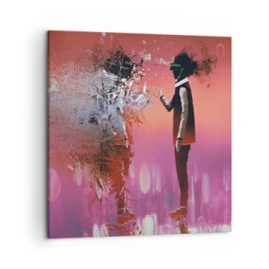 Impression sur toile - Image sur toile - Pouvez-vous regarder à l'intérieur de vous-même ? - 50x50 cm