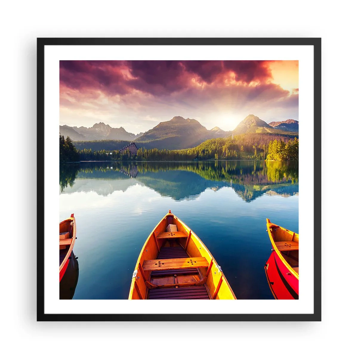 Affiche dans un cadre noir - Poster - Rien contre nature - 60x60 cm