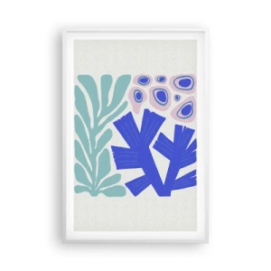 Affiche dans un cadre blanc - Poster - Jardin sous-marin - 61x91 cm