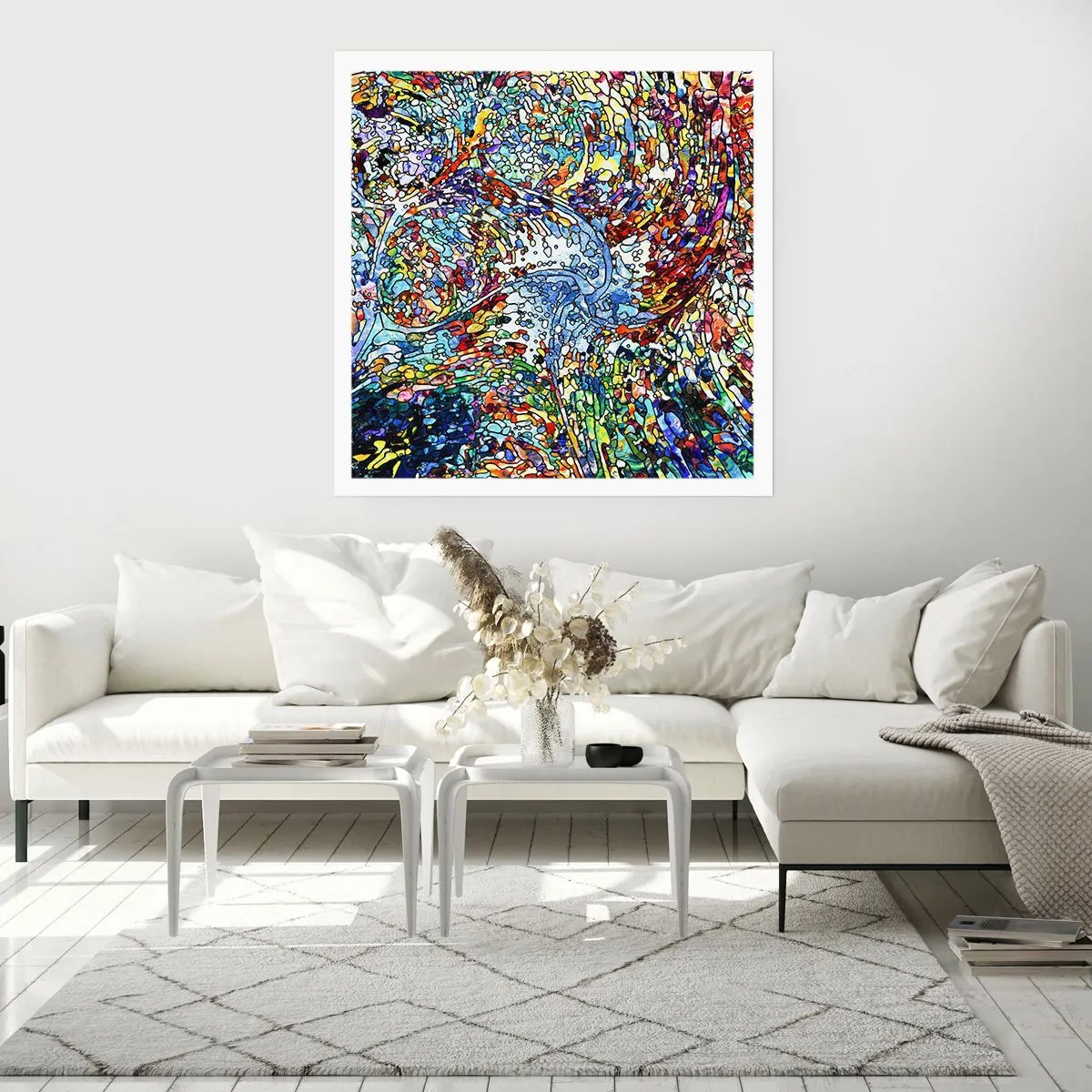 Affiche - Poster - Goutte de vitrail - 40x40 cm