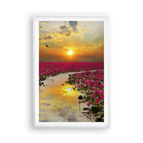 Affiche dans un cadre blanc - Poster - La vie secrète du lac - 61x91 cm