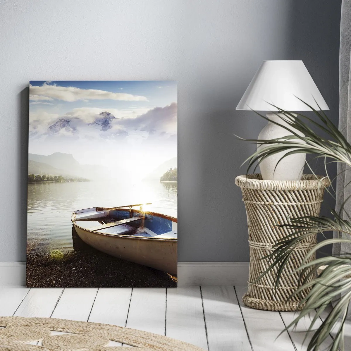 Impression sur toile - Image sur toile - Au bord de la grande et limpide eau - 45x80 cm