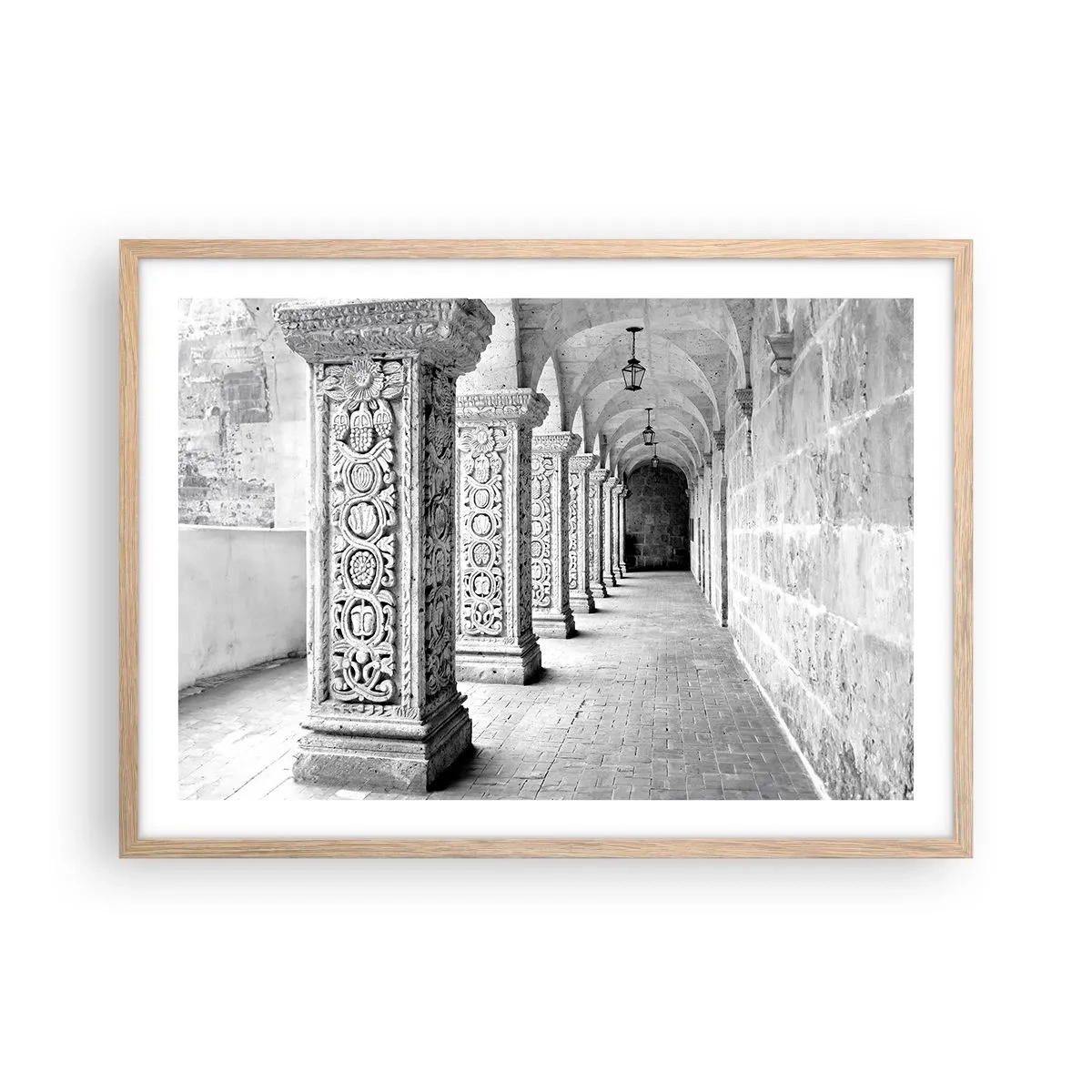 Affiche dans un chêne clair - Poster - Où cela mène-t-il…? - 70x50 cm