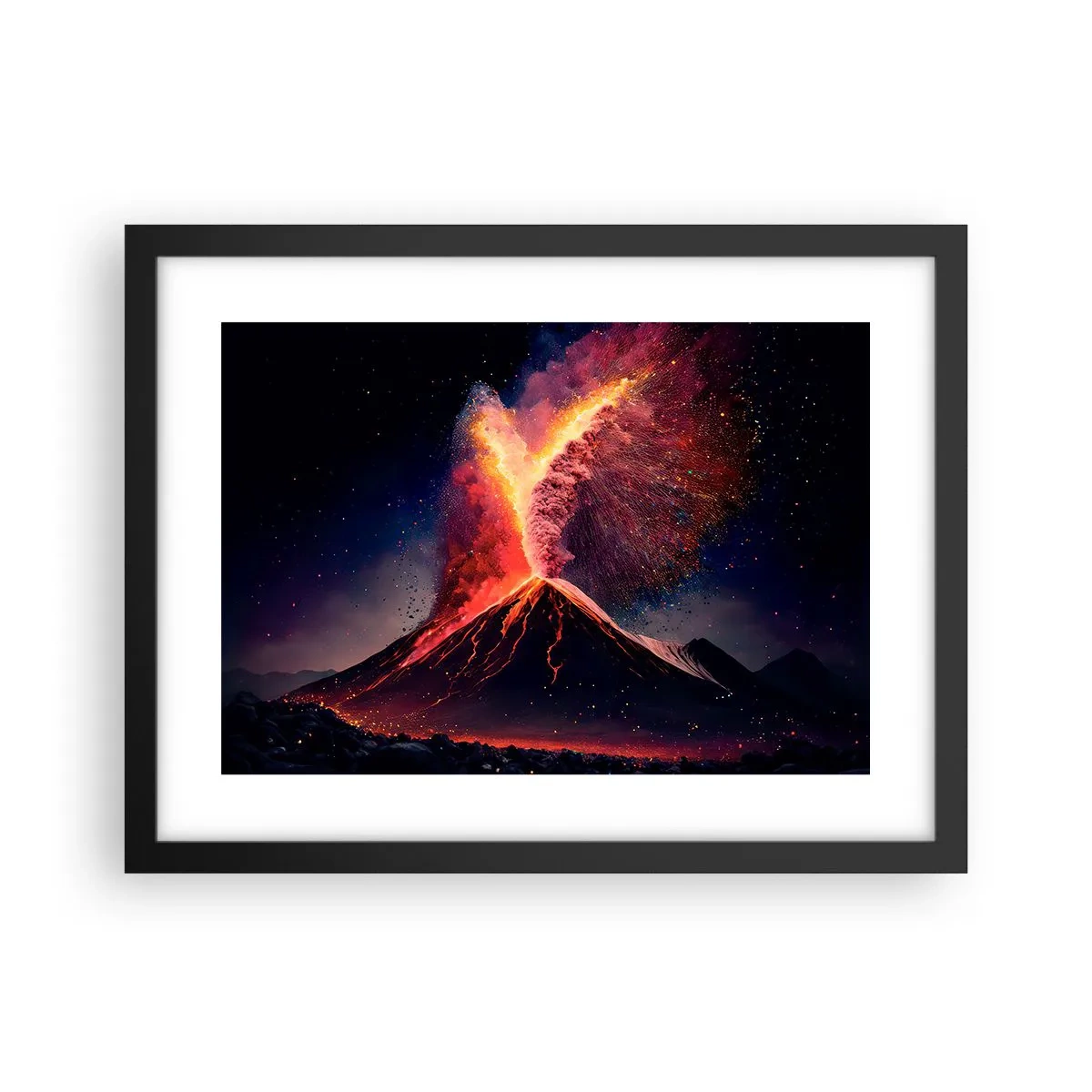 Affiche dans un cadre noir - Poster - Beauté et horreur - 40x30 cm