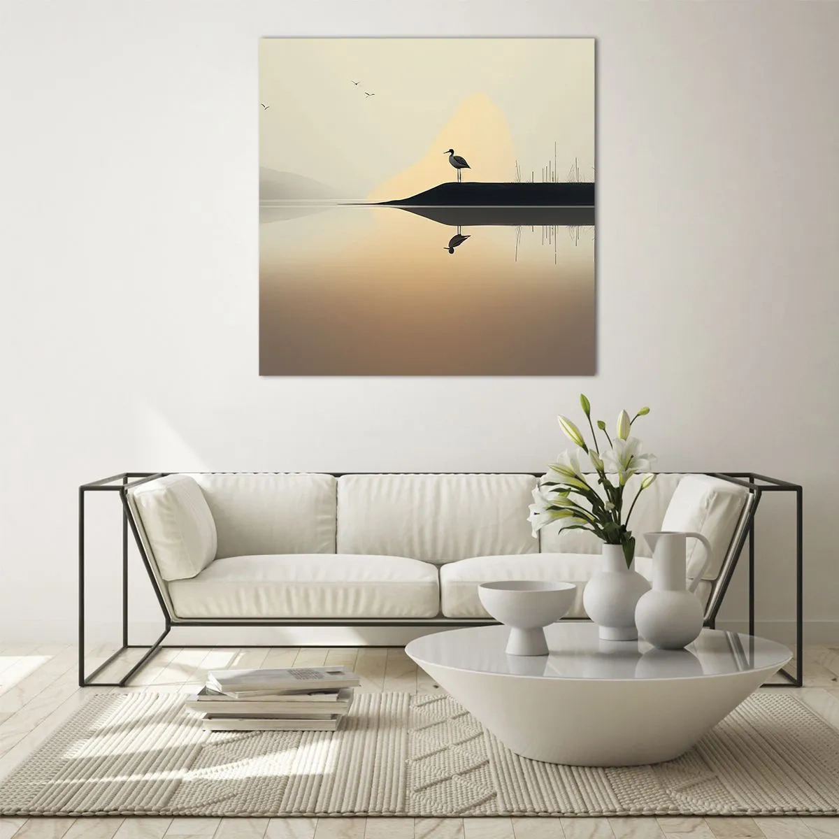 Impression sur verre - Image sur verre - Le seigneur du lac - 40x40 cm