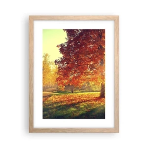 Affiche dans un chêne clair - Poster - Le roux est beau - 30x40 cm